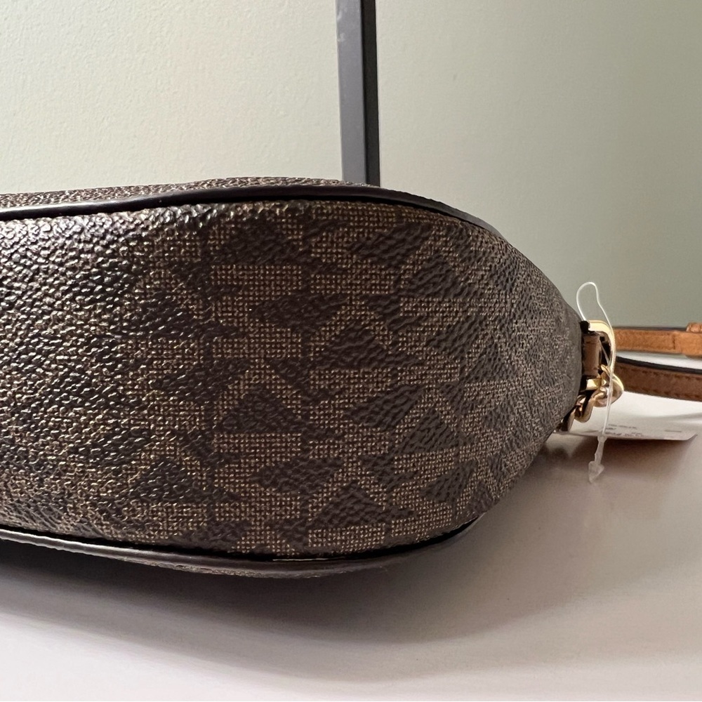 NWT Michael Kors Brown and Acorn Half Dome Crossbody Bag - Picture 7 of 12